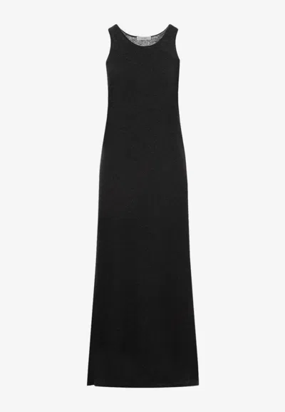 The Row Farissa Maxi Slip Dress In Gray