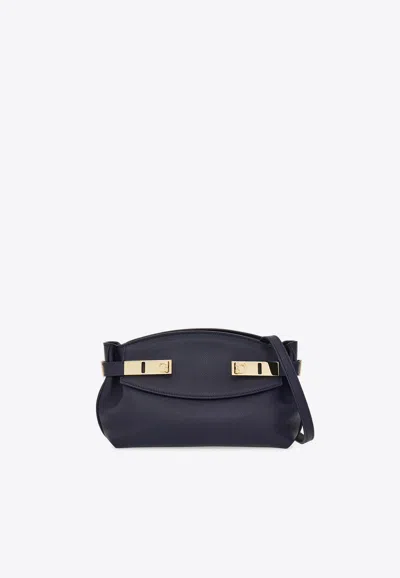 Ferragamo Large Hug Pouch In Midnight