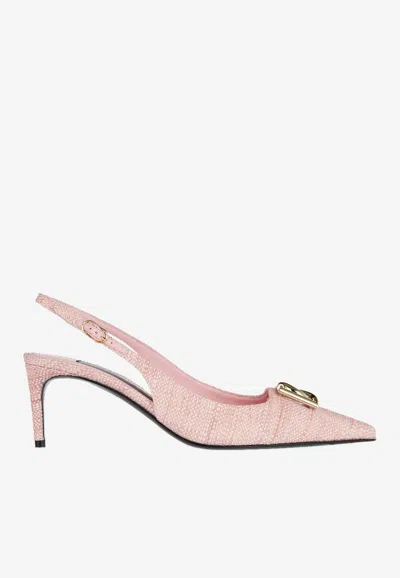 Dolce & Gabbana Pointed High-heeled Sandals In Pink