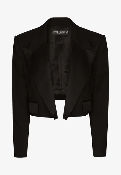Dolce & Gabbana Long-sleeved Suit Coat In Black