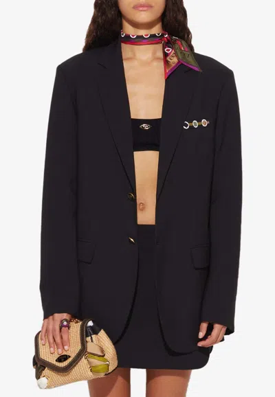 Pucci Single-breasted Blazer In Black