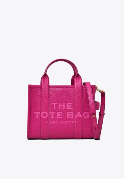 Marc Jacobs 'the Mini Tote Bag' Fuchsia Shoulder Bag With Logo In Fuchsia