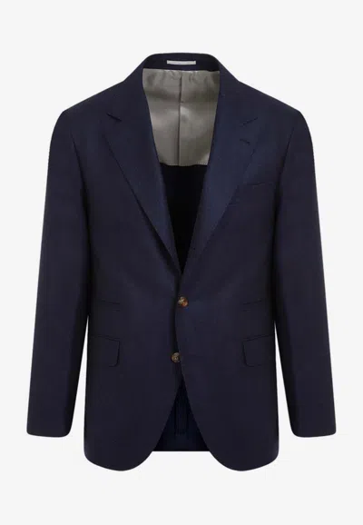 BRUNELLO CUCINELLI SINGLE-BREASTED WOOL BLAZER 