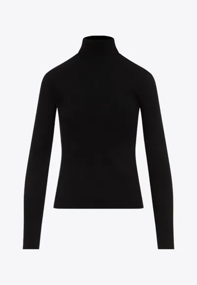 Gabriela Hearst May Turtleneck Sweater In Wool And Cashmere In Black