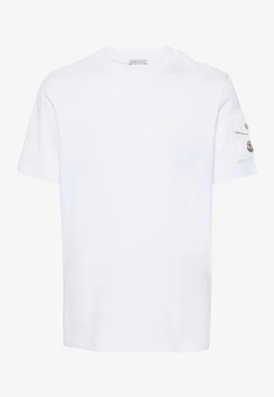 Moncler Logo-patch Cotton T-shirt In White