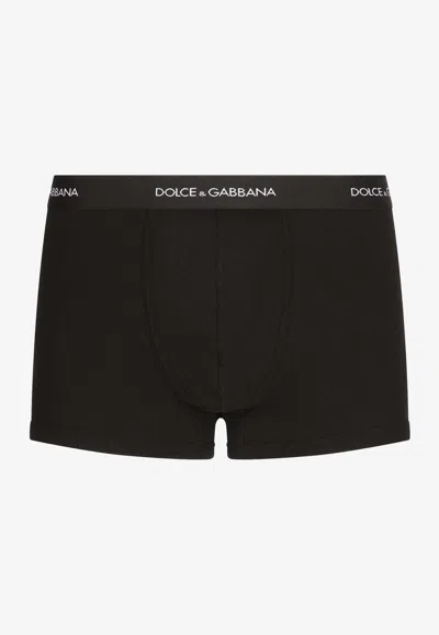 Dolce & Gabbana Elastic Waistband Underwear For Comfort In Black