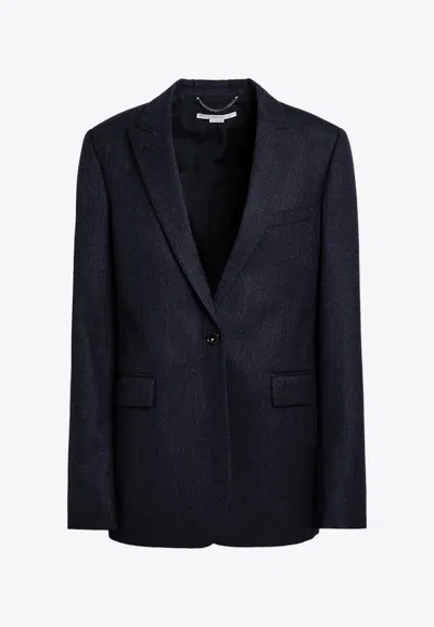 Stella Mccartney Single-breasted Wool Blazer Blazer And Suits In Navy
