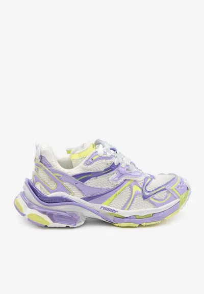 Shop Balenciaga Runner 2 Nylon And Mesh Sneakers In Multicolor