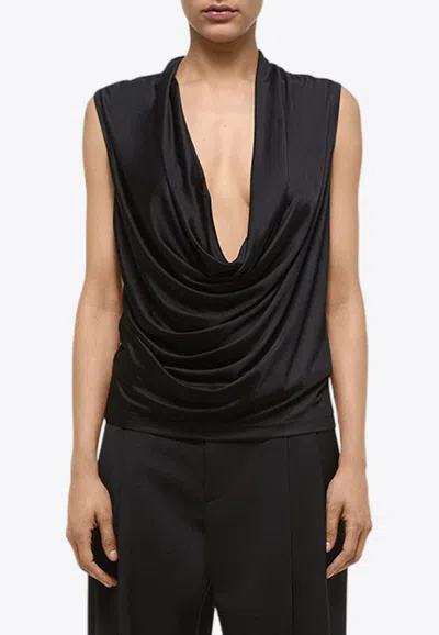 Helmut Lang Women's Sleeveless Cowl Neck Top In Black