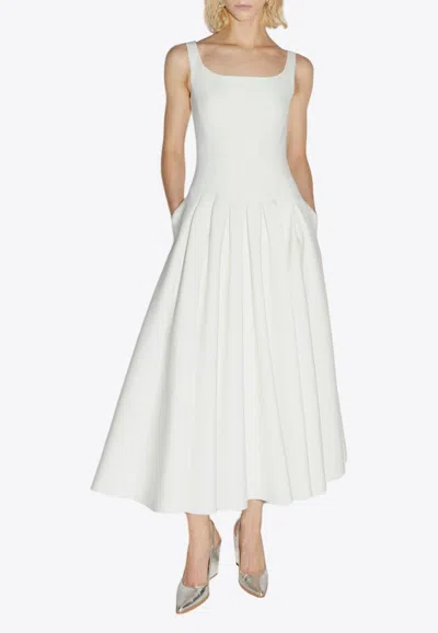 Huishan Zhang Darla Midi Flared Dress In White