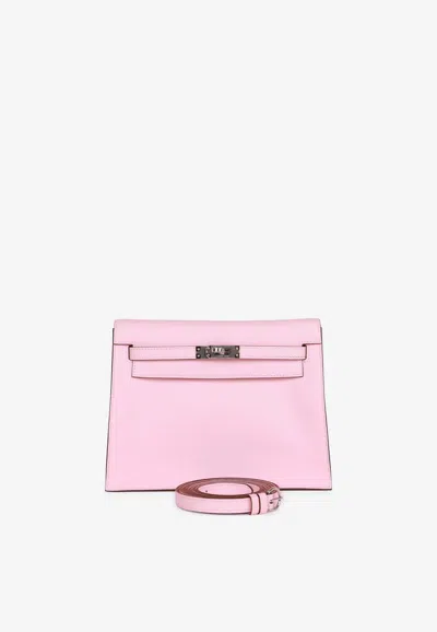 Hermes Kelly Danse In Rose Sakura Swift Leather With Palladium Hardware In Rose Sakura