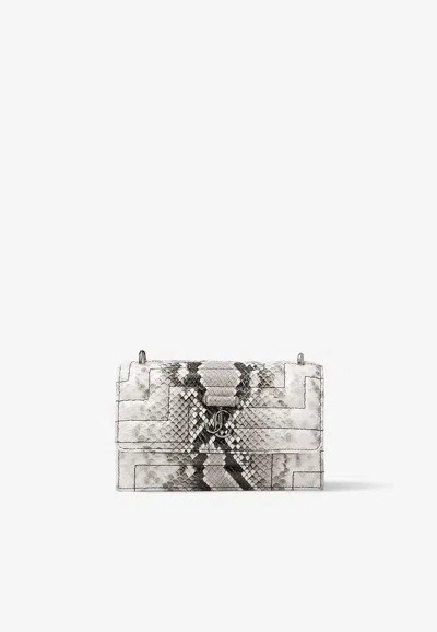 Jimmy Choo Mini Snakeskin-effect Avenue Shoulder Bag In Multicolor
