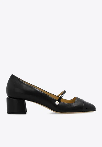 Jimmy Choo Closed Toe Chunky Heel Pump In Black