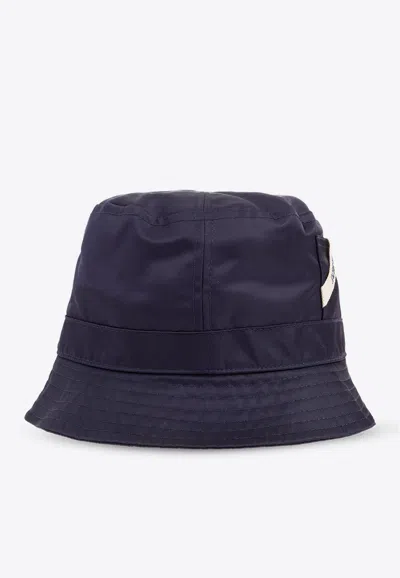 Jacquemus Navy 'le Bob Ovalie' Bucket Hat In Navy