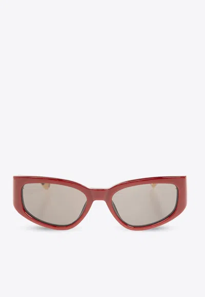 Jacquemus Rectangle-frame Sunglasses In Gray