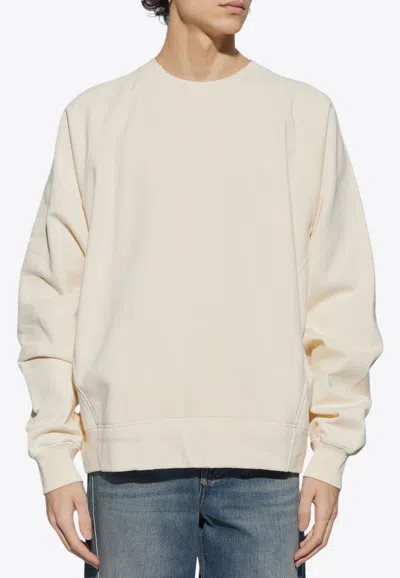 Jacquemus The Typo Logo Sweatshirt In Cream