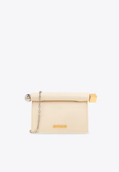 Jacquemus Le Petite Pochette Rond Shoulder Bag In Cream