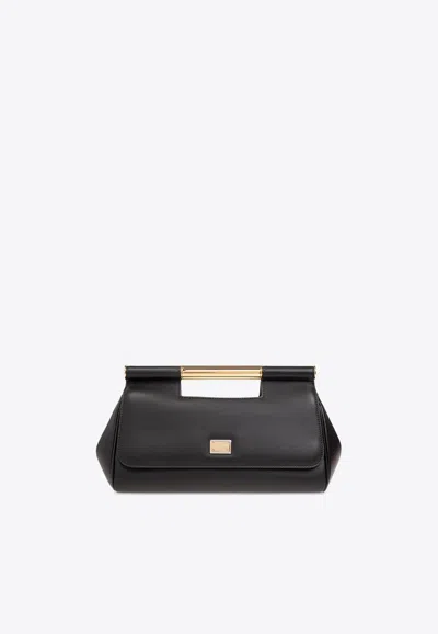 Dolce & Gabbana Dolce&gabbana Medium Black Sicily Handbag In Black