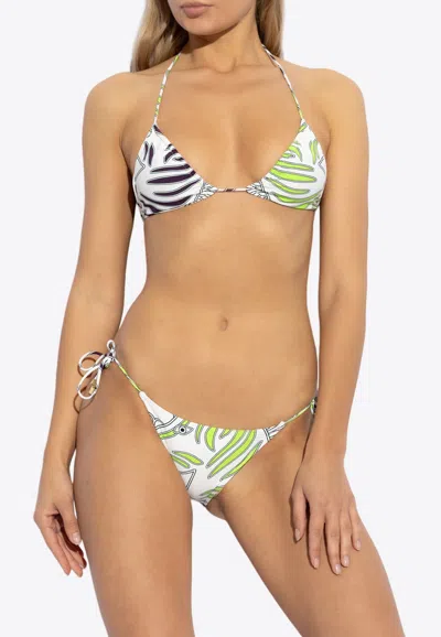 Tory Burch Graphic-print Bikini Bottom In White