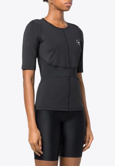 Shop Adidas By Stella Mccartney Truepurpose Logo T-shirt In Black