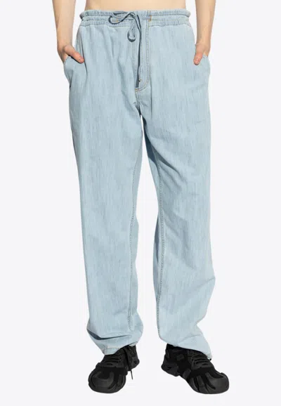 Bottega Veneta Blue Light Bleached Elasticized Jeans In Blue