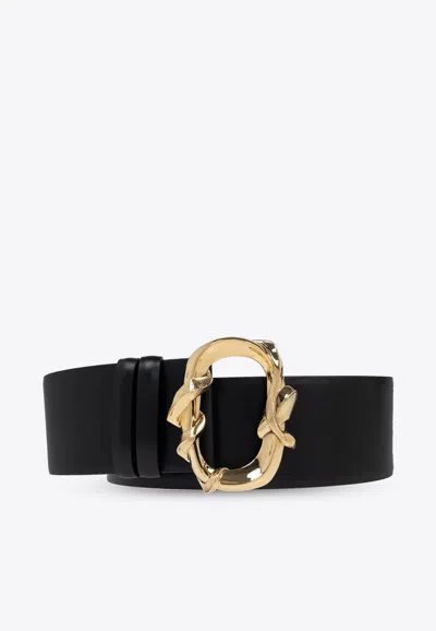 Alexander Mcqueen Mcqueen Women 'snake' Belt In Black