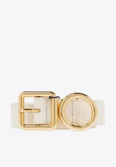 Jacquemus La Ceinture Regalo Leather Belt In White