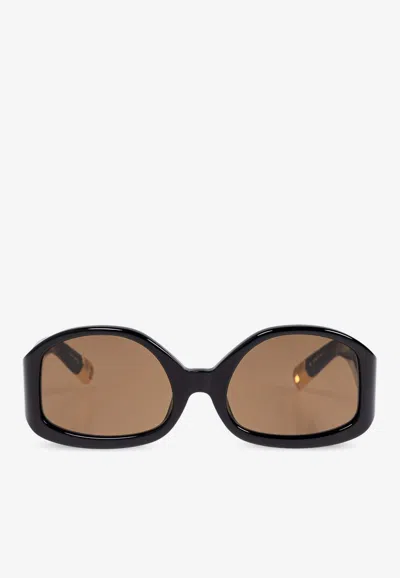 JACQUEMUS THE COLAPSO GEOMETRIC SUNGLASSES 