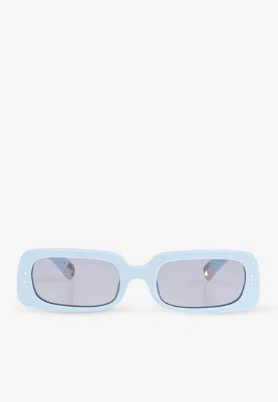 Jacquemus Azzuro Sunglasses In Gray