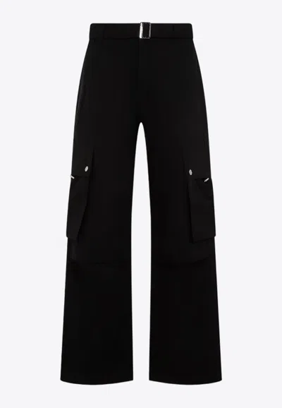 Jacquemus Straight Cargo Pants In Black
