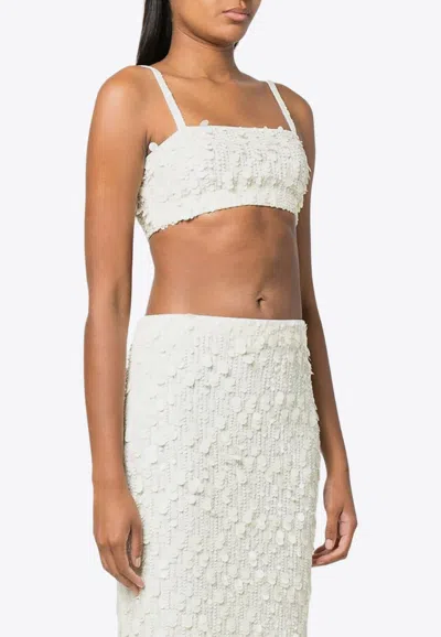 P.a.r.o.s.h Paillette-embellished Top In White