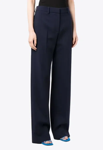 Off-white Pant Wool Blend Back Pocket In Blue