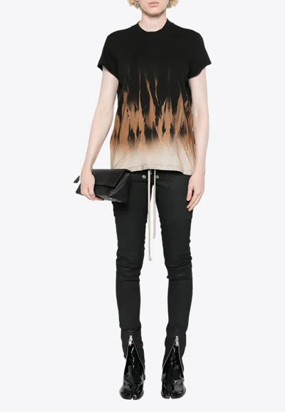 Rick Owens Drkshdw Small Level Printed T-shirt In Black