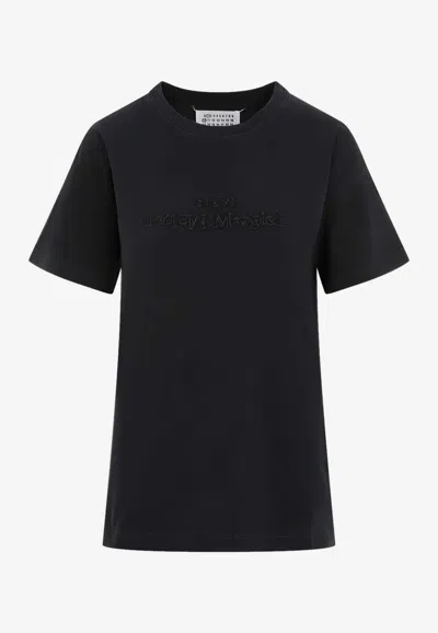 Maison Margiela Reverse Logo Cotton Jersey T-shirt In Black