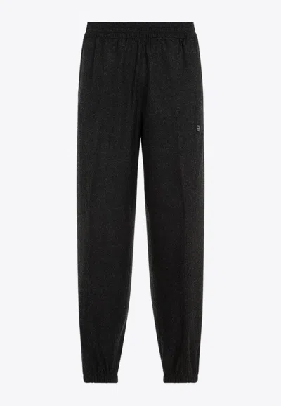 Givenchy 4g Plaque Sweatpants In Gray