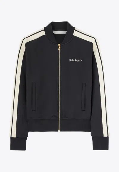Palm Angels Classic Logo-print Track Bomber Jacket In Black