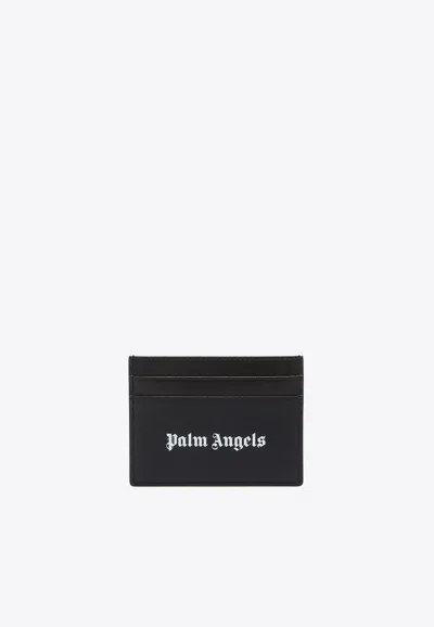 Palm Angels Logo Card Holder In Black