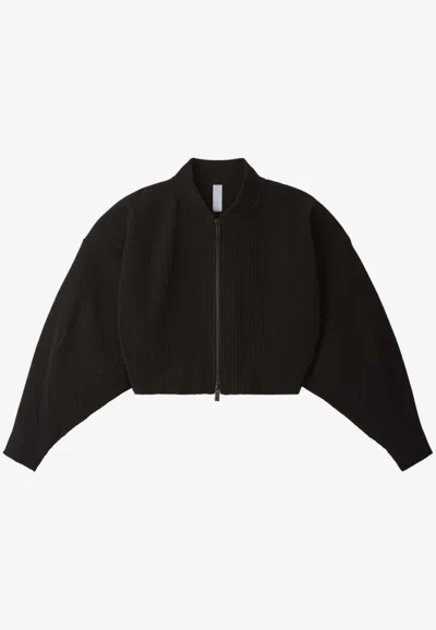 Cfcl Hypha Zip-up Bomber Jacket In Black