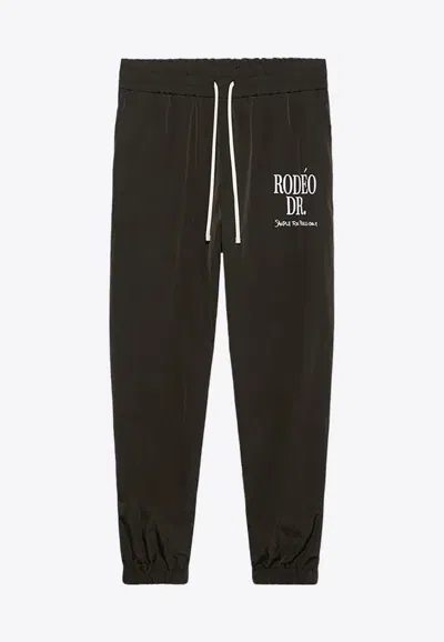 1989 Studio Rodeo Drive Print Track Pants In Brown