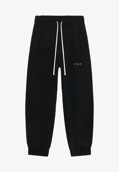 1989 Studio Cotton Track Pants In Black