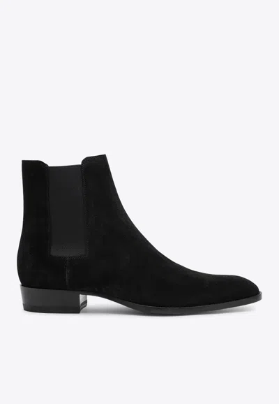 Saint Laurent Wyatt 30 Otterproof Chelsea Boot In Black