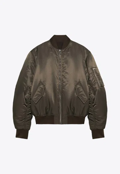 1989 Studio Embroidered 1989 Bomber Jacket In Brown