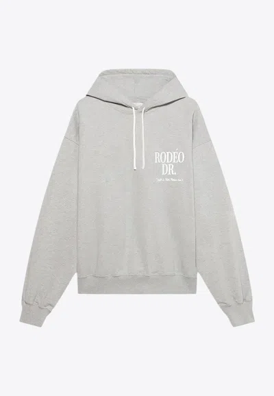 1989 Studio Rodeo Drive Print Hooded Sweatshirt In Gray