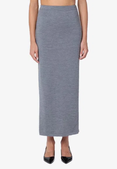 Moschino Two-tone Midi Pencil Skirt In Gray