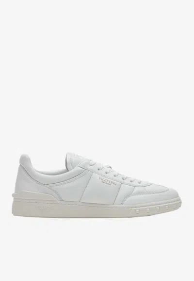 Valentino Upvillage Low Top Nappa Leather Sneaker In White