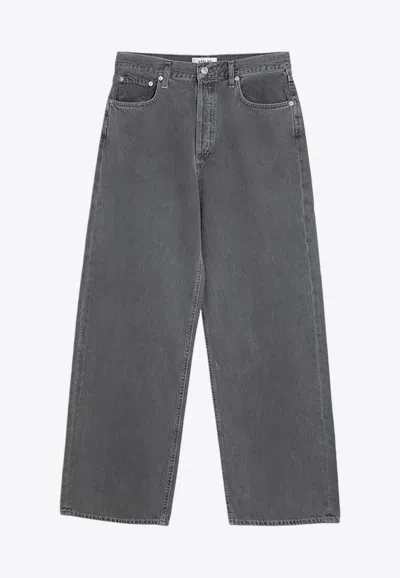 Agolde Grey Regenerated Denim Jeans In Gray