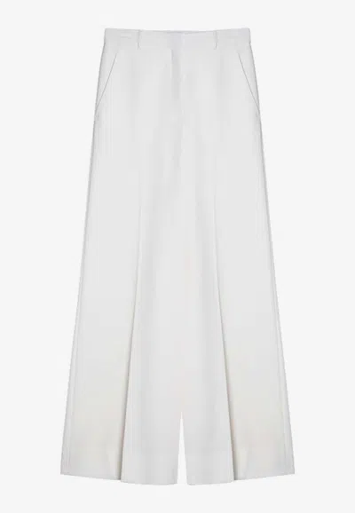 Stella Mccartney Wide-leg Wool Pants In Cream