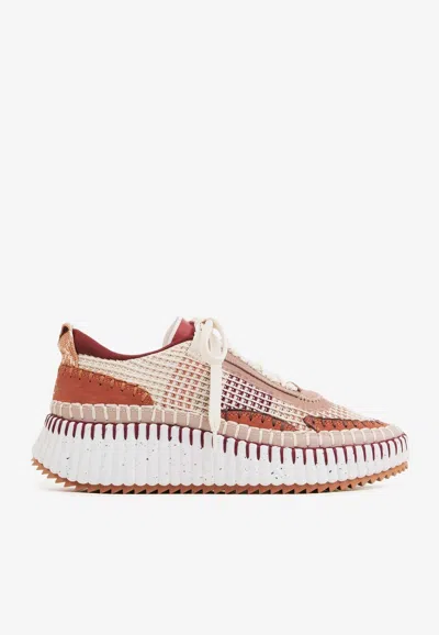 Chloé Nama Low-top Sneakers In Brown