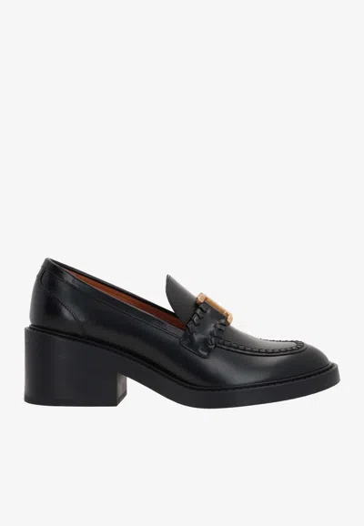 CHLOÉ MARCIE 65 BRUSHED LEATHER PUMPS 