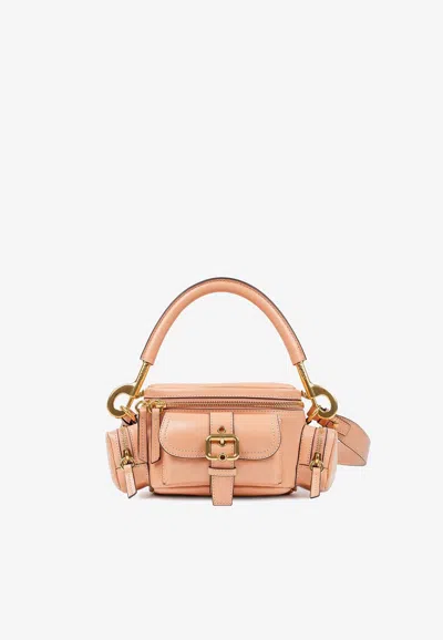 Chloé Small Shoulder Bag In Shiny Leather In Pink